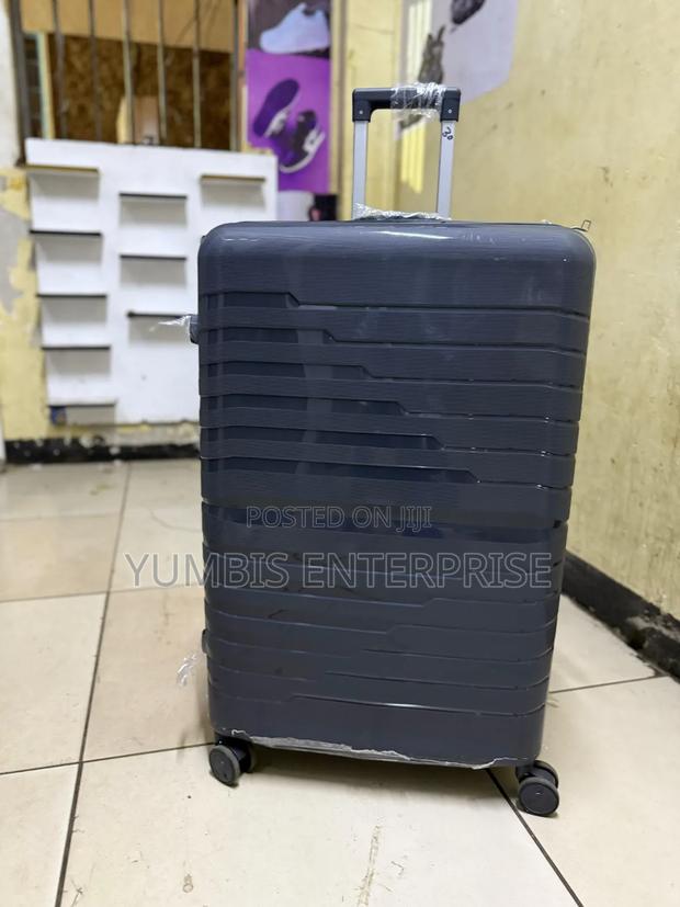 Grey Extra Large Rubber Suitcase Xl Size 30kgs Capacity - main view