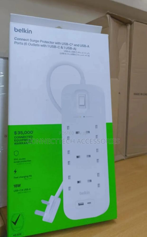 Belkin Connect Surge Protector With Usb-c And Usb-a Ports
