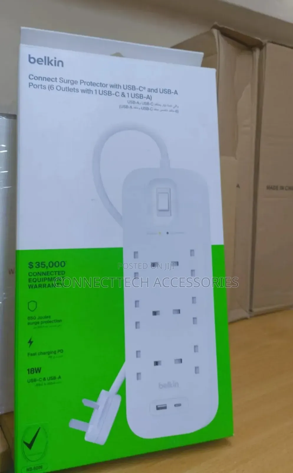 Belkin Connect Surge Protector With Usb-c And Usb-a Ports