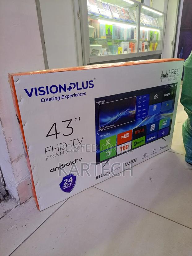 Vision Plus 43" FHD Frameless Android Tv +Free Wall Mount - main view