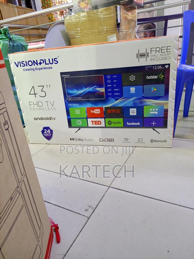 Vision Plus 43" FHD Frameless Android Tv +Free Wall Mount - thumbnail 2