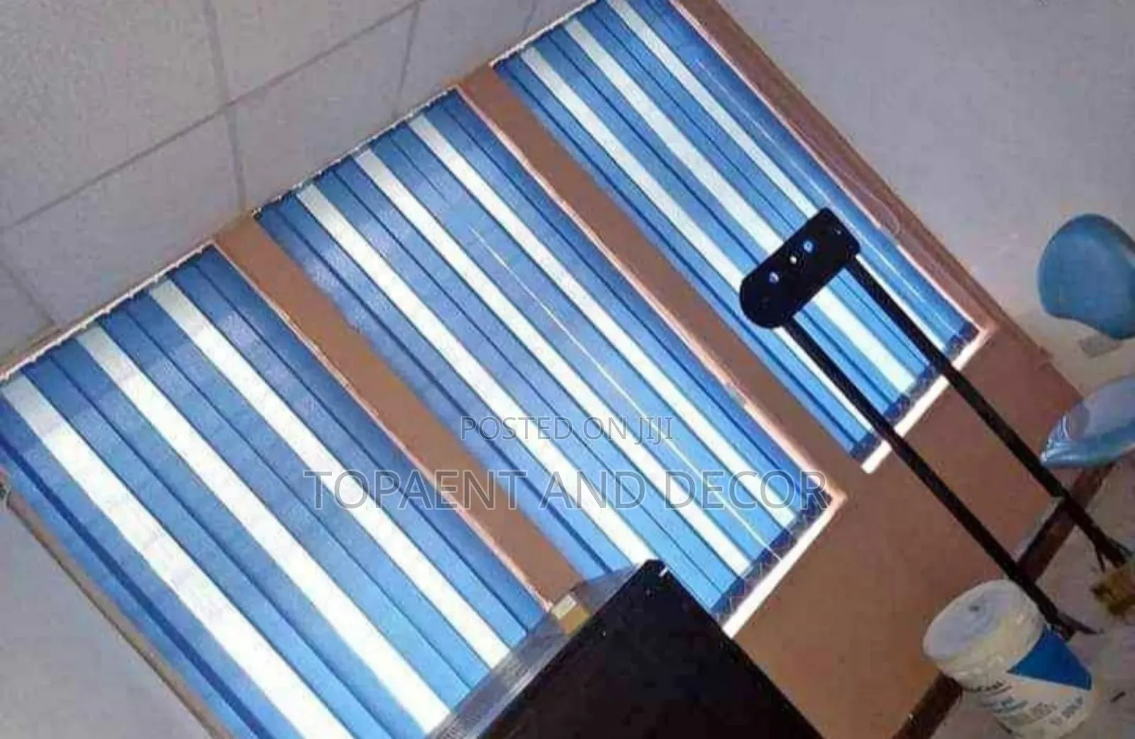 Premium Mix of Blue and White Vertical Blinds
