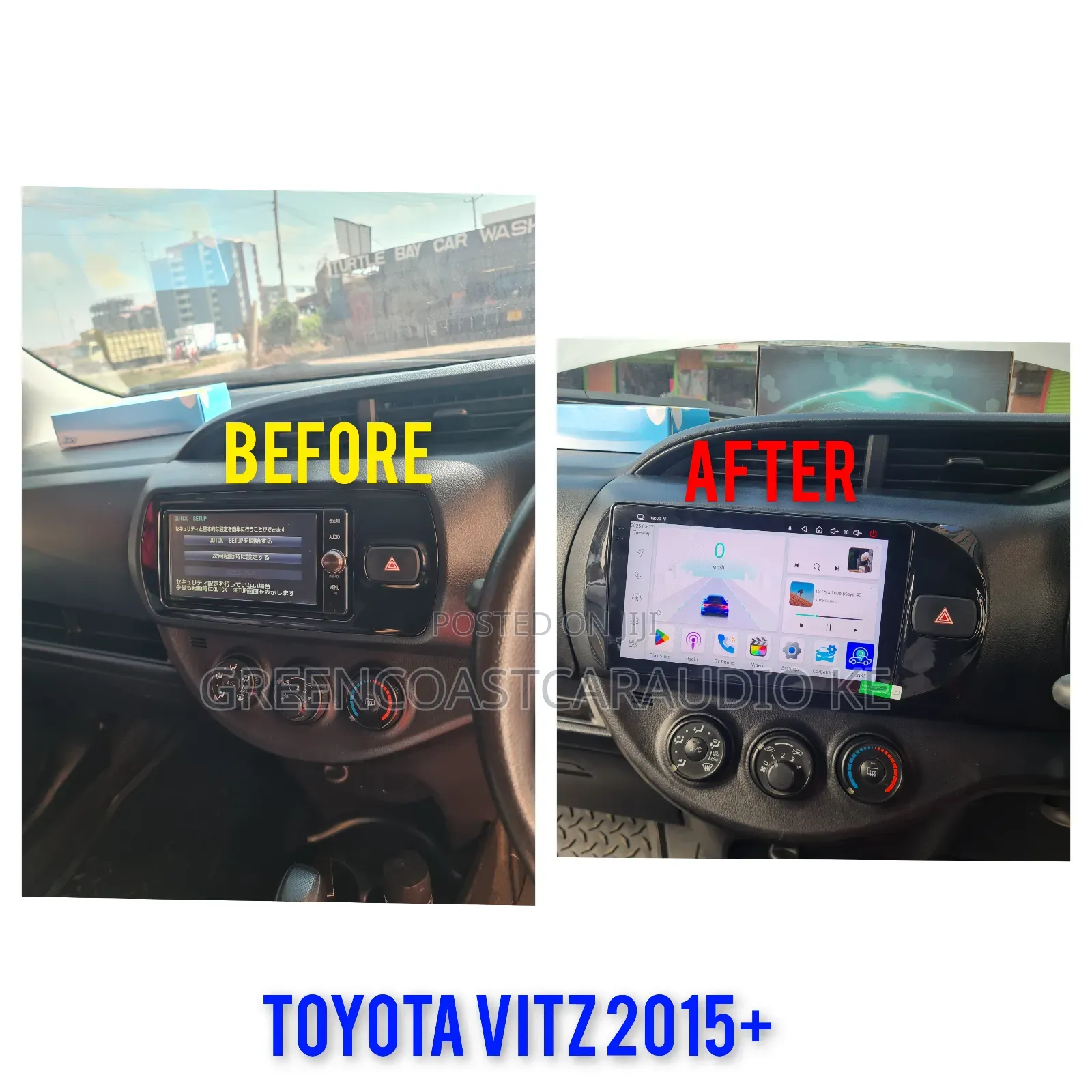 Toyota Vitz 2015android Radio Plus Console