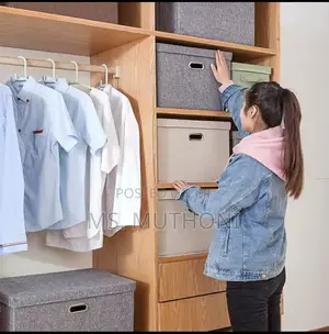 Collapsible/ Stackable Storage Box With Lid*