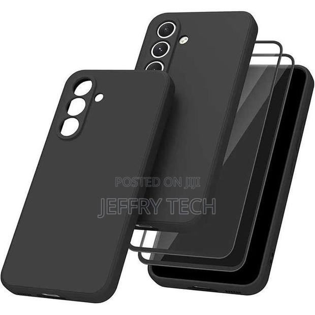 Samsung S24 Fe Case With Tempered Glass Screen Protector Bla - main view