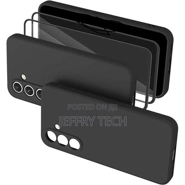 Samsung S24 Fe Case With Tempered Glass Screen Protector Bla - thumbnail 2