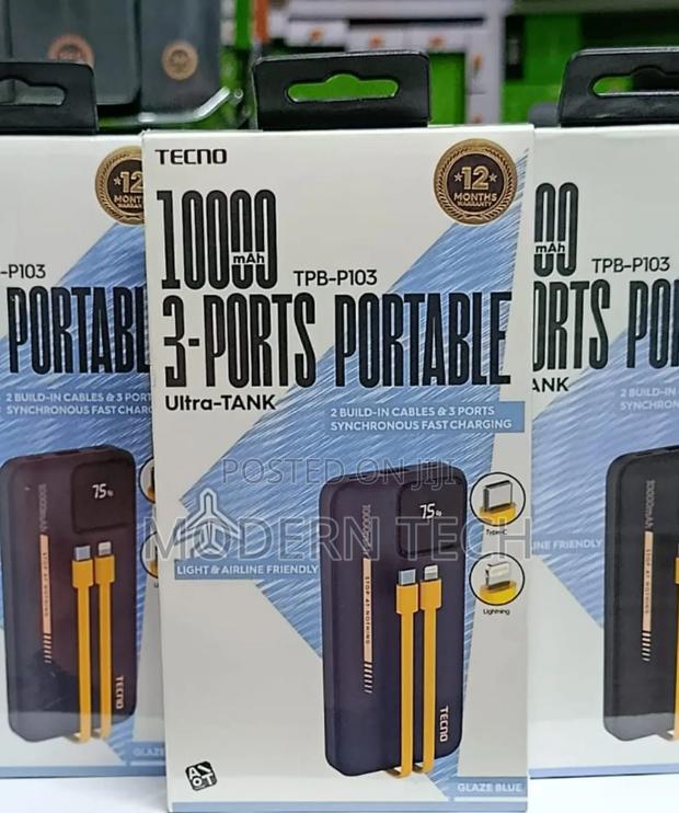 Tecno TPB-103 Power Bank 10000mah