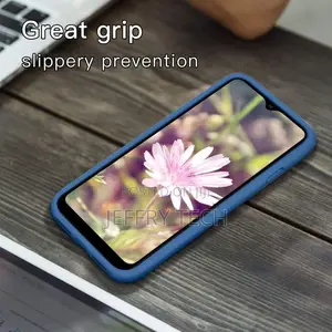 Samsung A50 Ceramic Anti-Shock Film and Silicone Case Blue