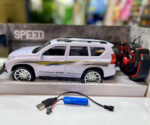 Remote Controlled Rechargeable Prado Toy Car (White) - main view