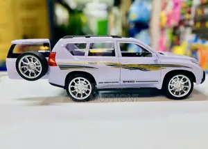 Remote Controlled Rechargeable Prado Toy Car (White)
