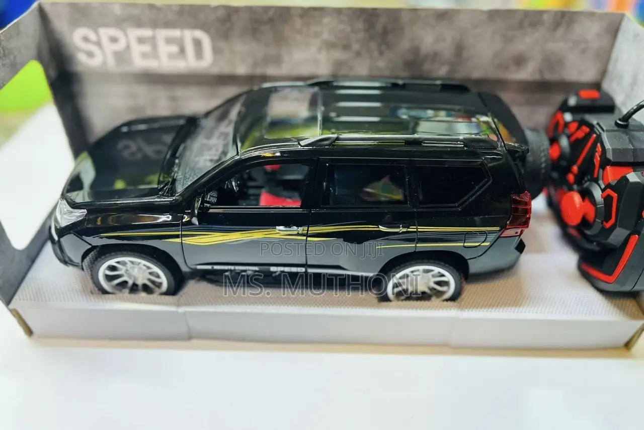 Black Remote Controlled Rechargeable Prado Toy Car