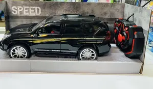 Black Remote Controlled Rechargeable Prado Toy Car