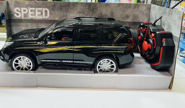 Black Remote Controlled Rechargeable Prado Toy Car - main view