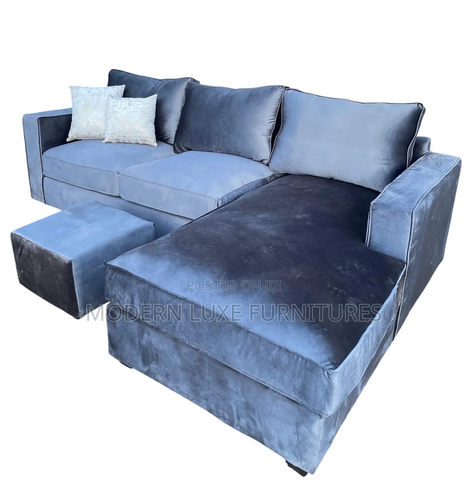 Classy Dark Grey L Sofa
