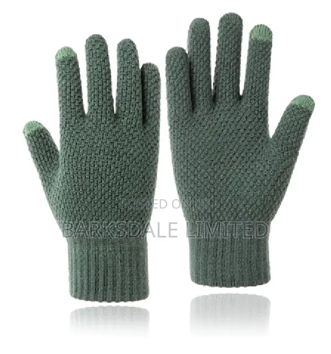 Touchscreen Mittens Gloves Winter Unisex Hand Cold Green