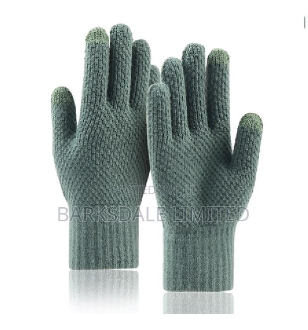 Touchscreen Mittens Gloves Winter Unisex Hand Cold Green - thumbnail 2