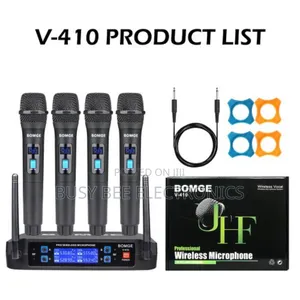 Bomge 4-Channel Dynamic Wireless Microphone System