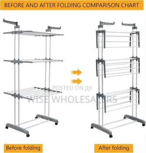 Three Layer Clothes Drying Rack Available.