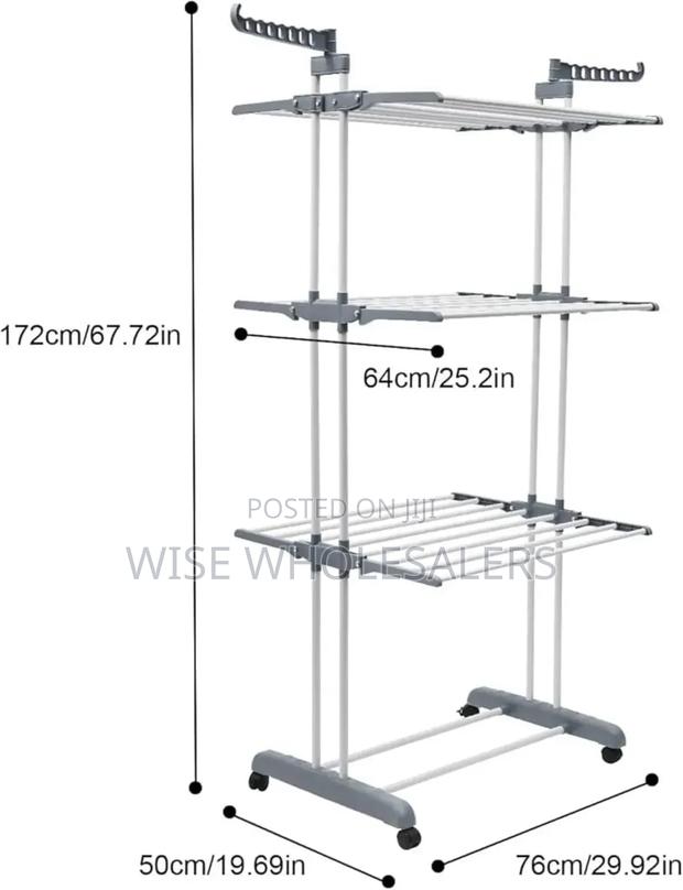 Three Layer Clothes Drying Rack Available. - thumbnail 6