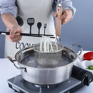 Stainless Steel Deep-Frying Basket With Handle