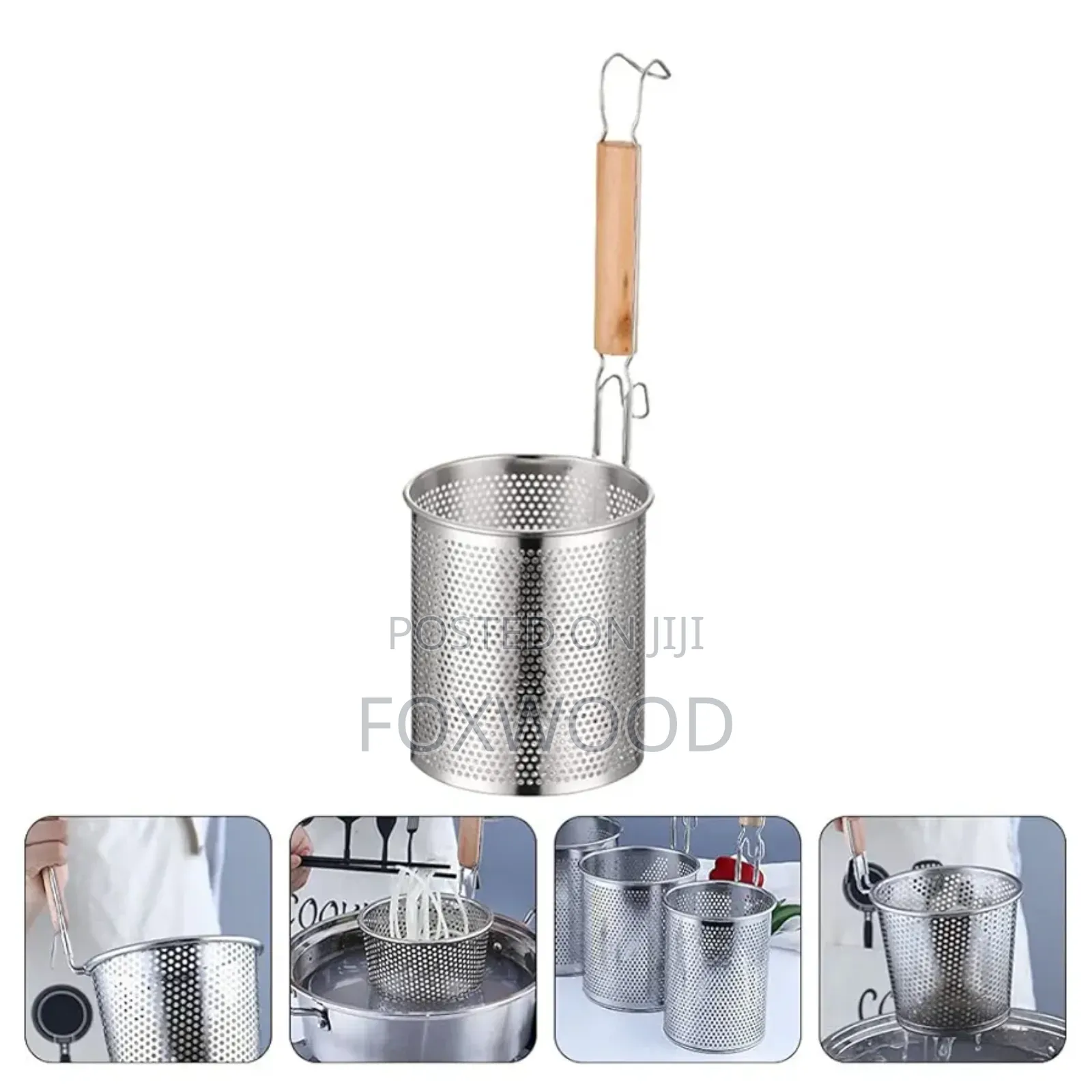 Stainless Steel Deep-Frying Basket With Handle