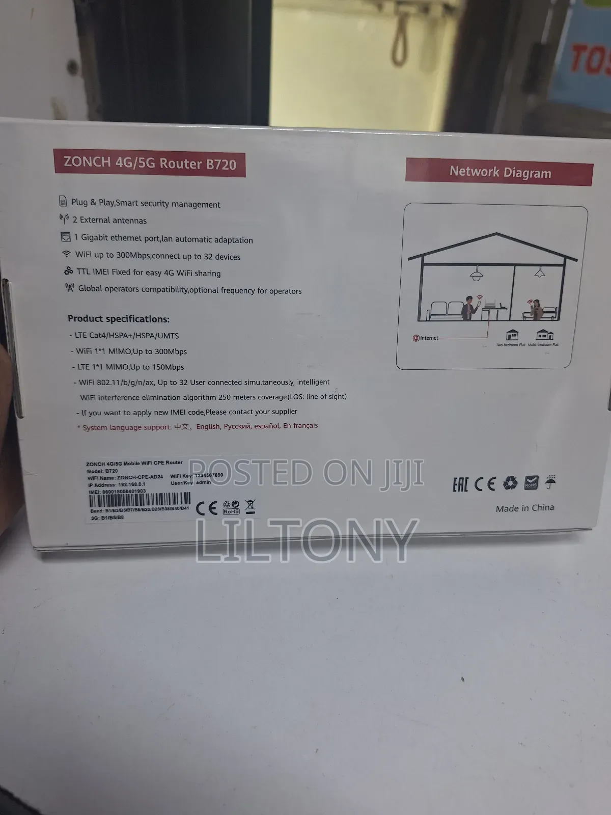 4g Mobile Cpe Router Zonch B720