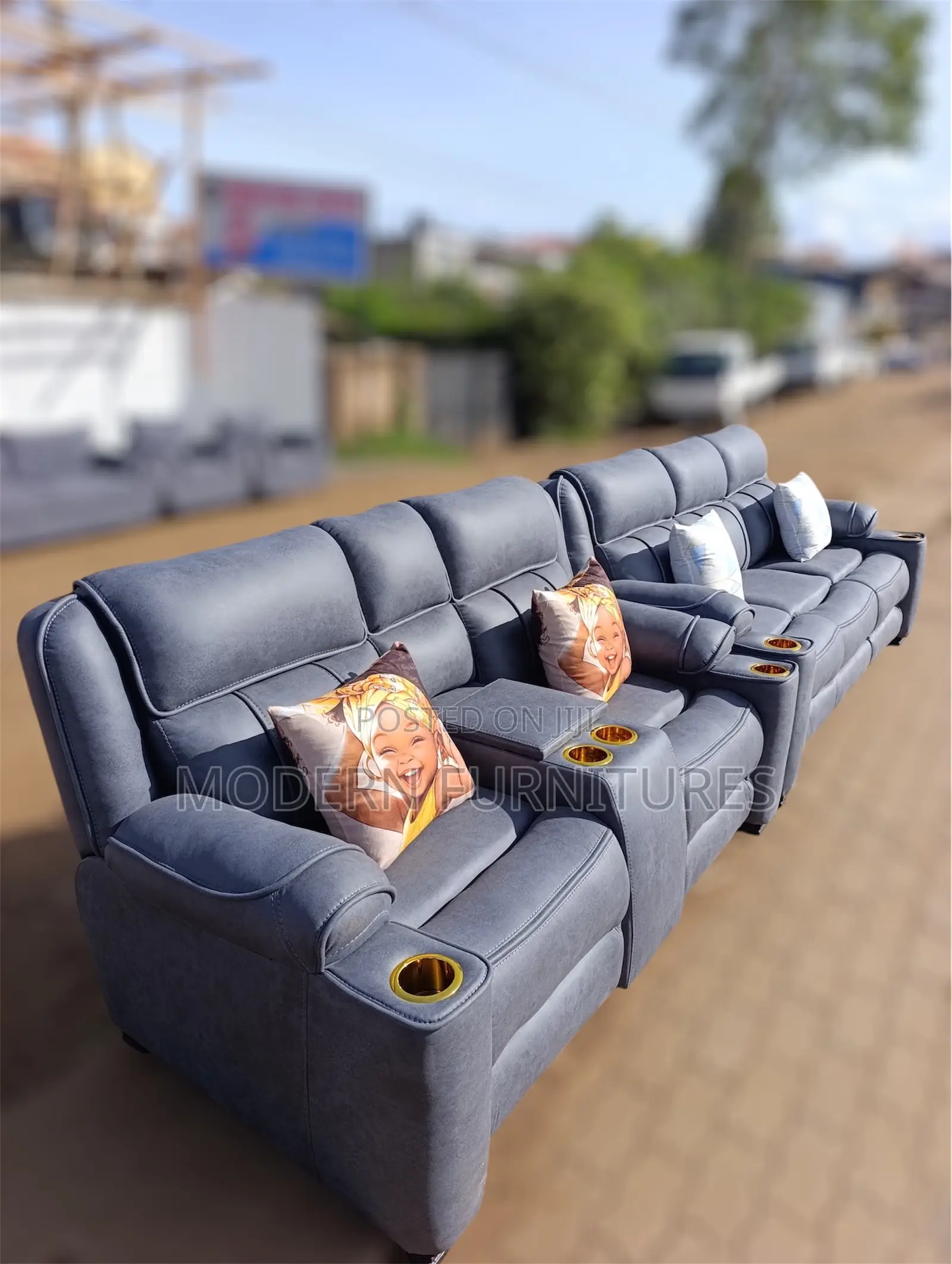 5 Seater Semi-recliner Sofa