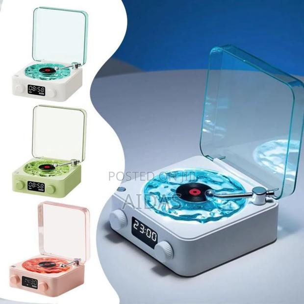 Retro Vinyl Record Player Bluetooth Speaker RGB Light - thumbnail 2