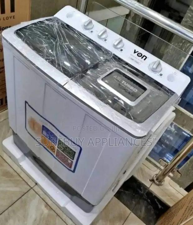 Von VWM-10ahk Twin Tub Washing Machine, White - 10kg - main view