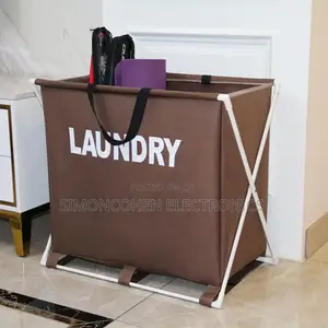 3 Compartment Big Size Foldable Laundry Basket