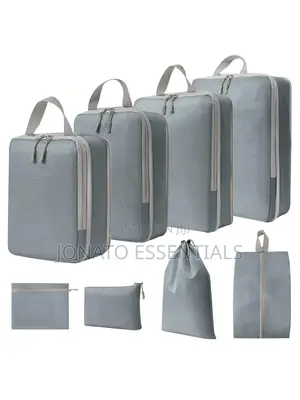 8pc Travel Packing Cubes Set, Luggage Organizer Storage Bags