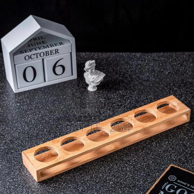 *Bamboo Shot Glass Holder With 6slots - thumbnail 2