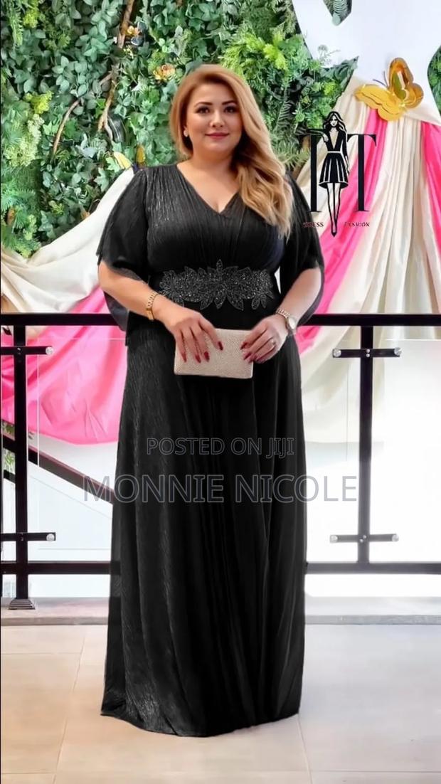 Black Plus Size Gowns/ Dinner Dress