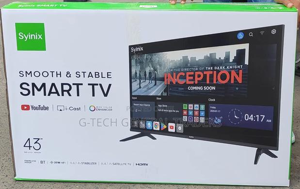 Syinix 43inch Chromecast Frameless Smart Tv, Youtube Netflix