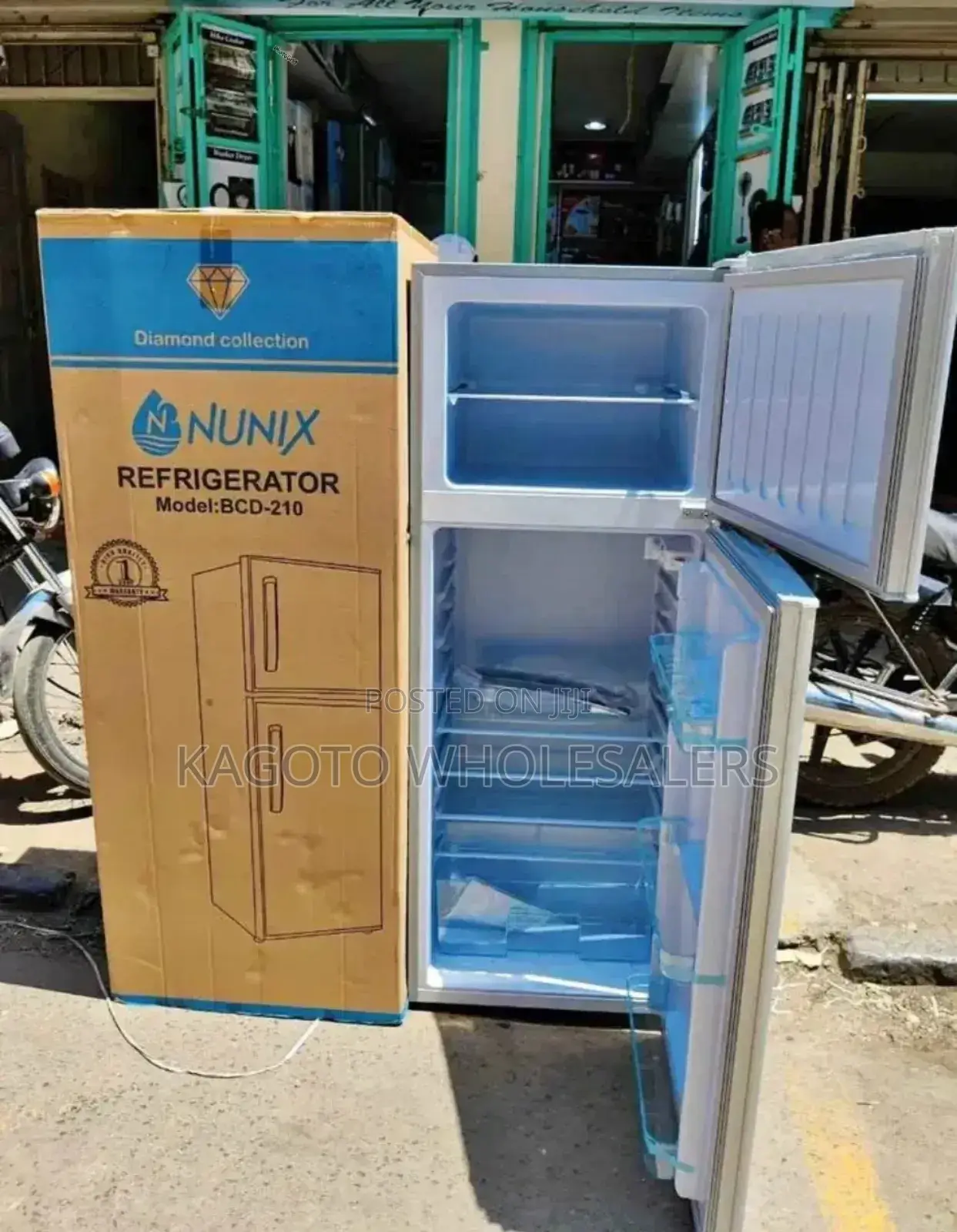 210 Litres Double Door Fridge Nunix