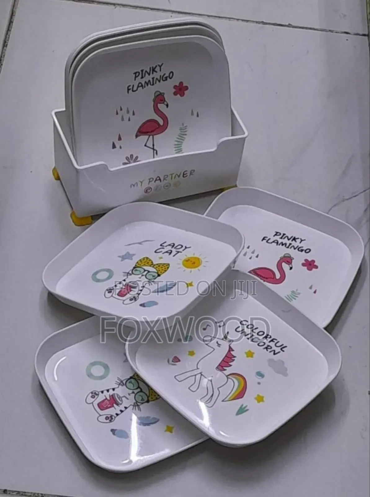 Meal General Spit Kids Snack Plates With Stand 8pcs