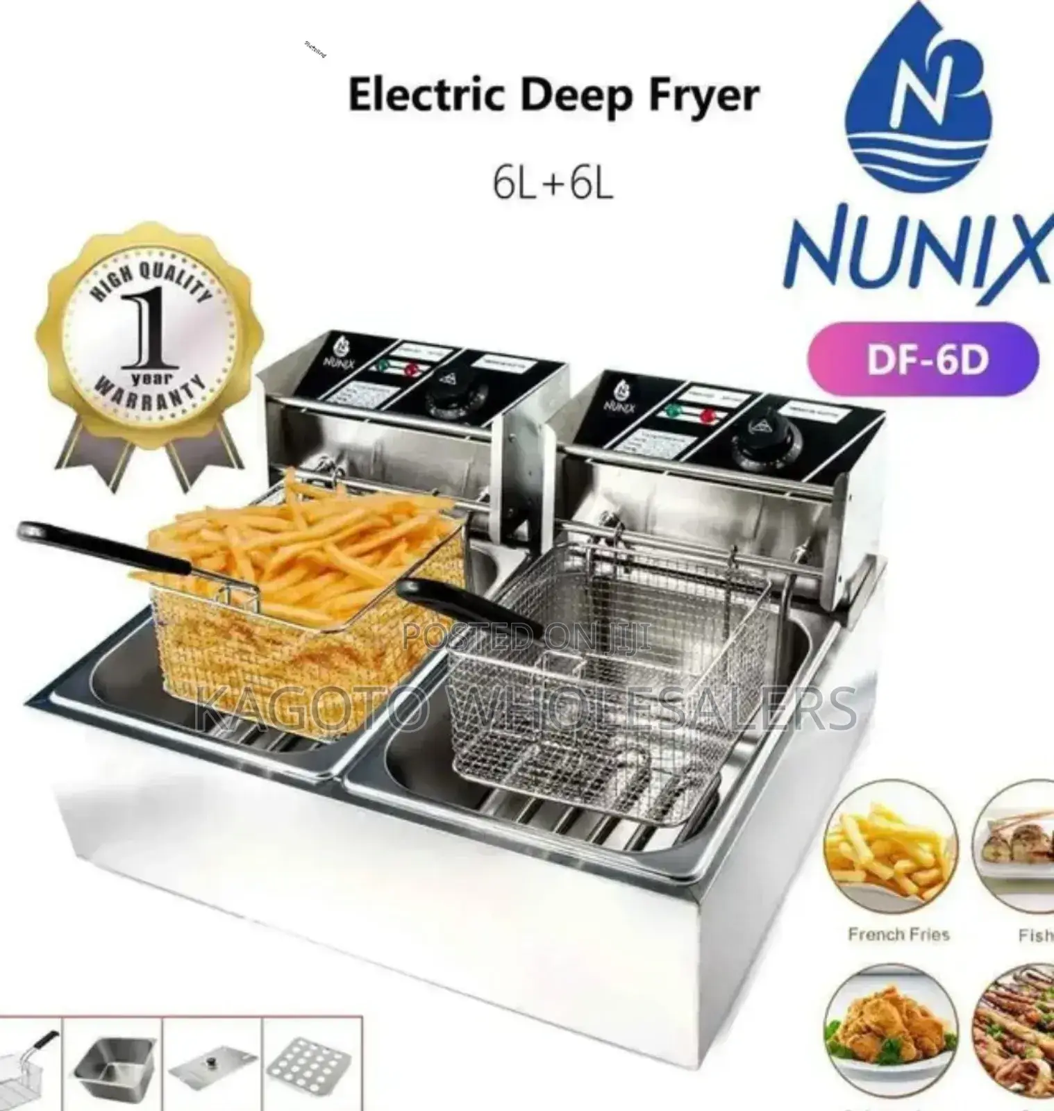 Electric Nunix Deepfryer - Double