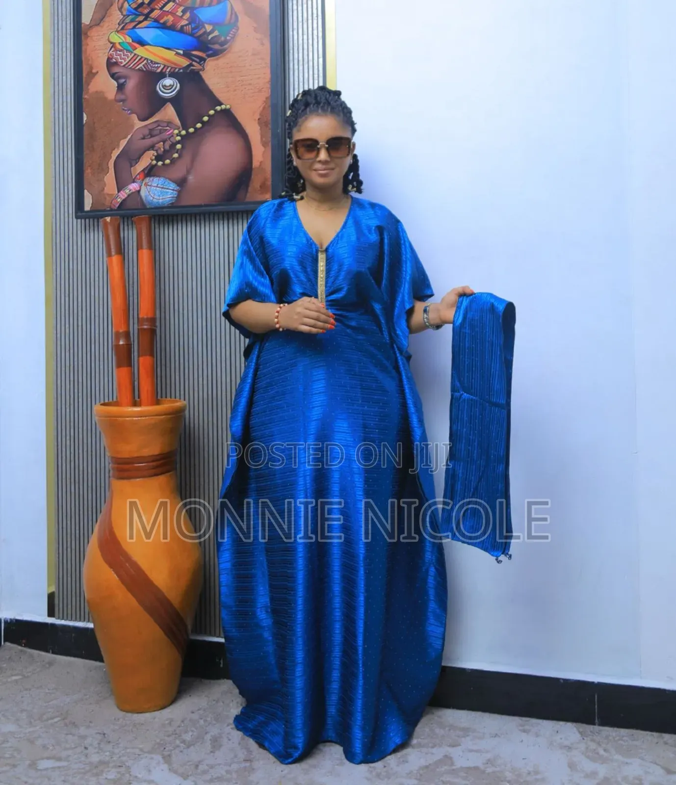 Classy Royal Blue Maxi Dress