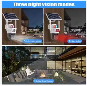 V380 Pro Solar Powered Surveillance Security PTZ CCTV