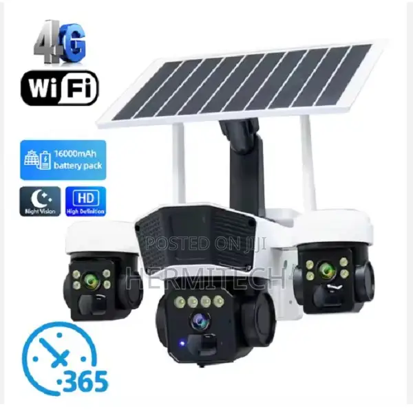 V380 Pro 4g Three Lens 6mp Ip PTZ Solar CCTV