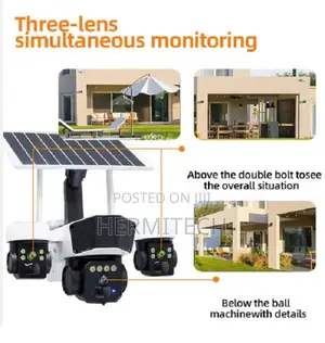 V380 Pro 4g Three Lens 6mp Ip PTZ Solar CCTV