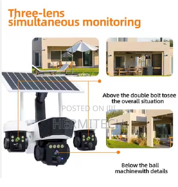 V380 Pro 4g Three Lens 6mp Ip PTZ Solar CCTV - thumbnail 3