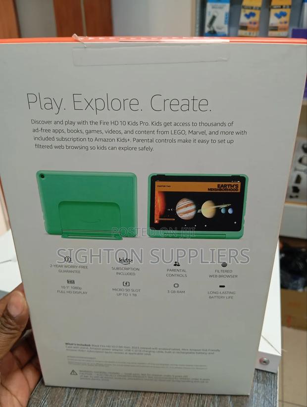 New Amazon Fire HD 10 Kids Pro 32 GB Green - thumbnail 2