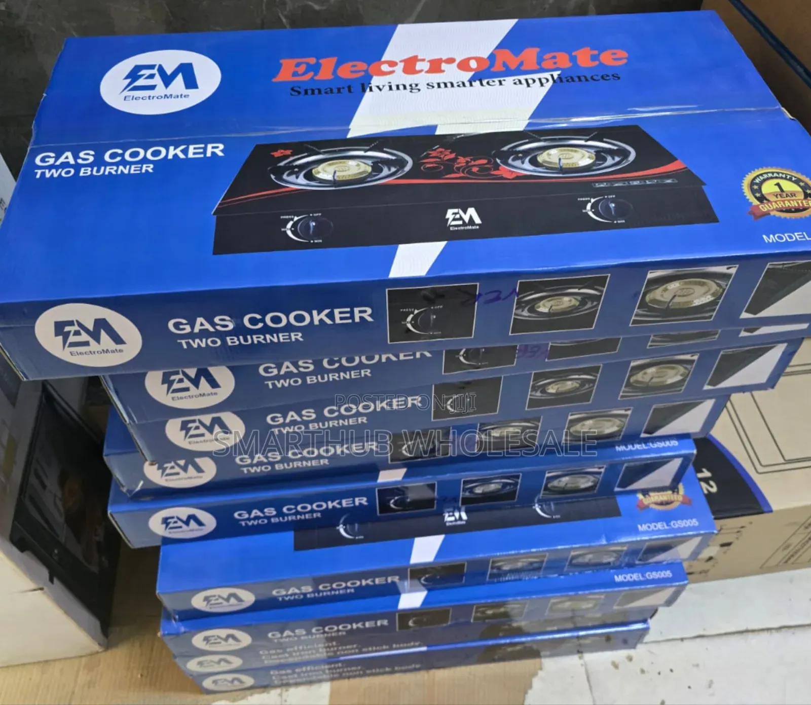 Electromate Glass Double Burner Cooker