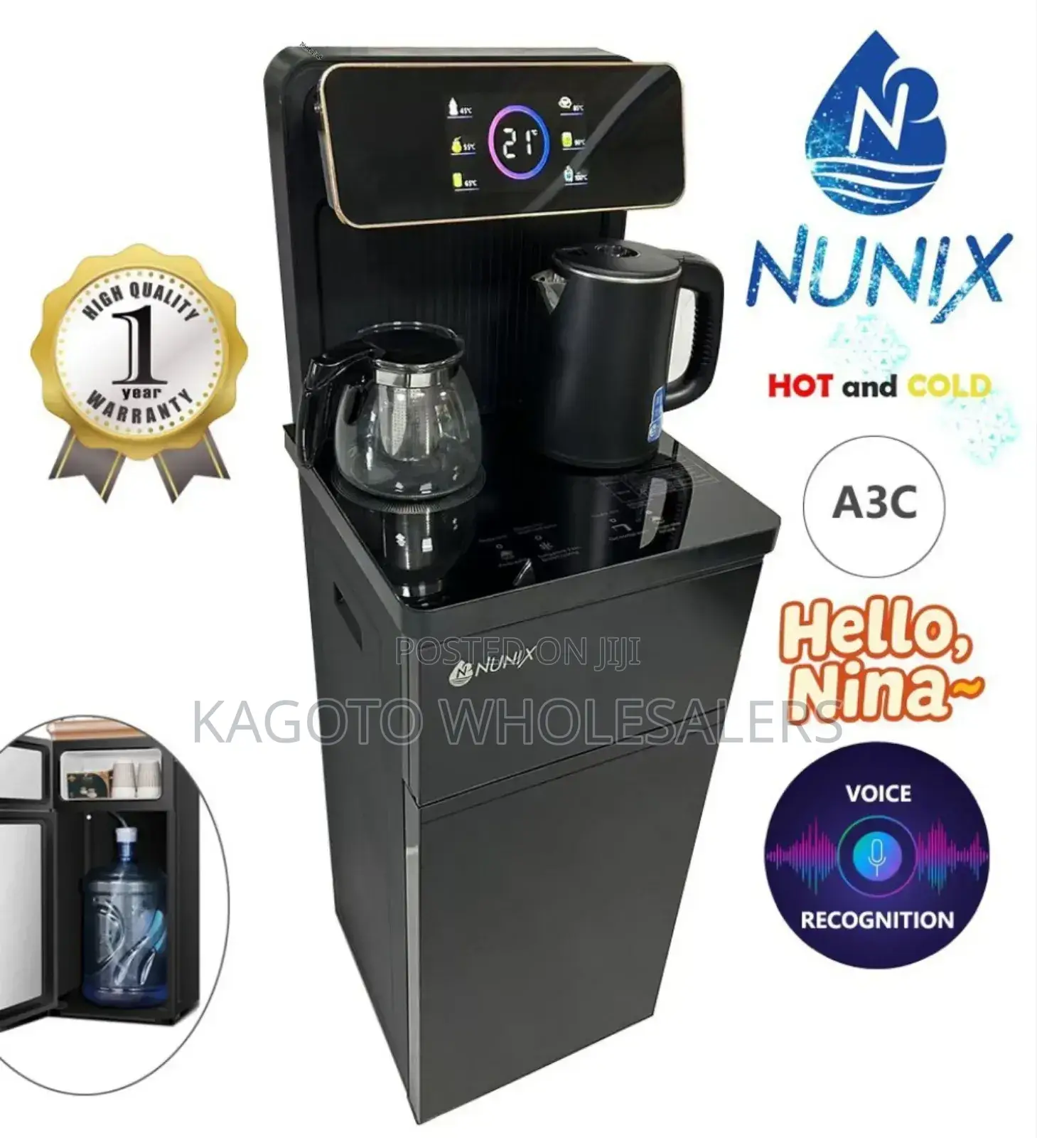Black A3c Water Dispenser Bottom Load