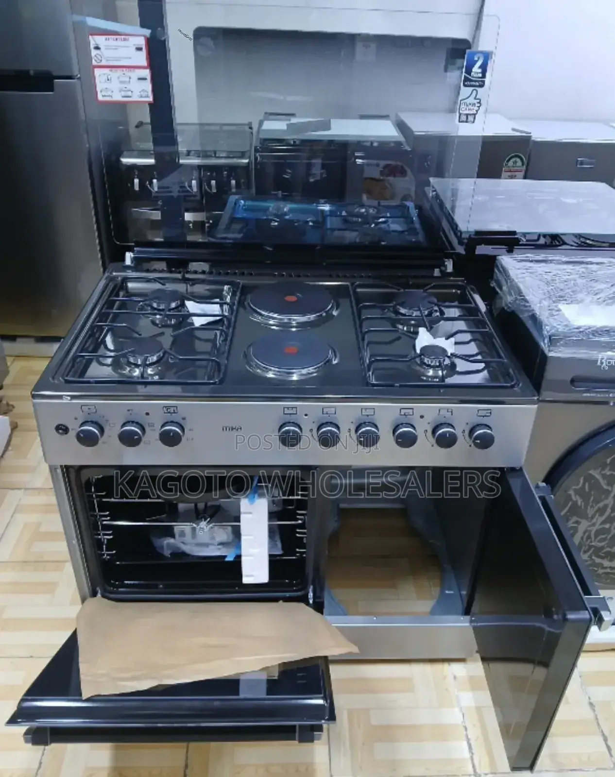 Mika 60*90 4gas + 1electric Standing Cooker (Mst9042eg4sb)