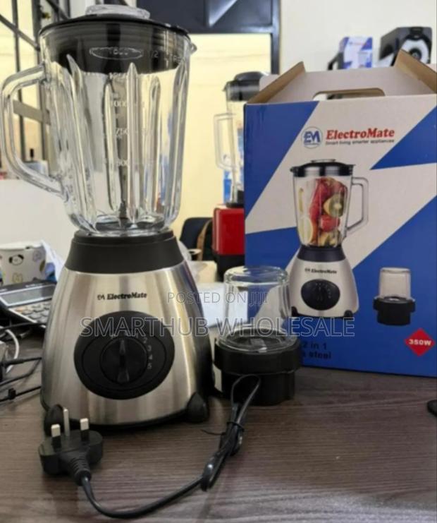 Electromate Powerful 2 in 1 Blender With Glass Jar - 1.5l