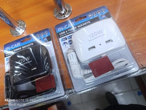 Usb 3-Way Socket / Cigarette Port Extension