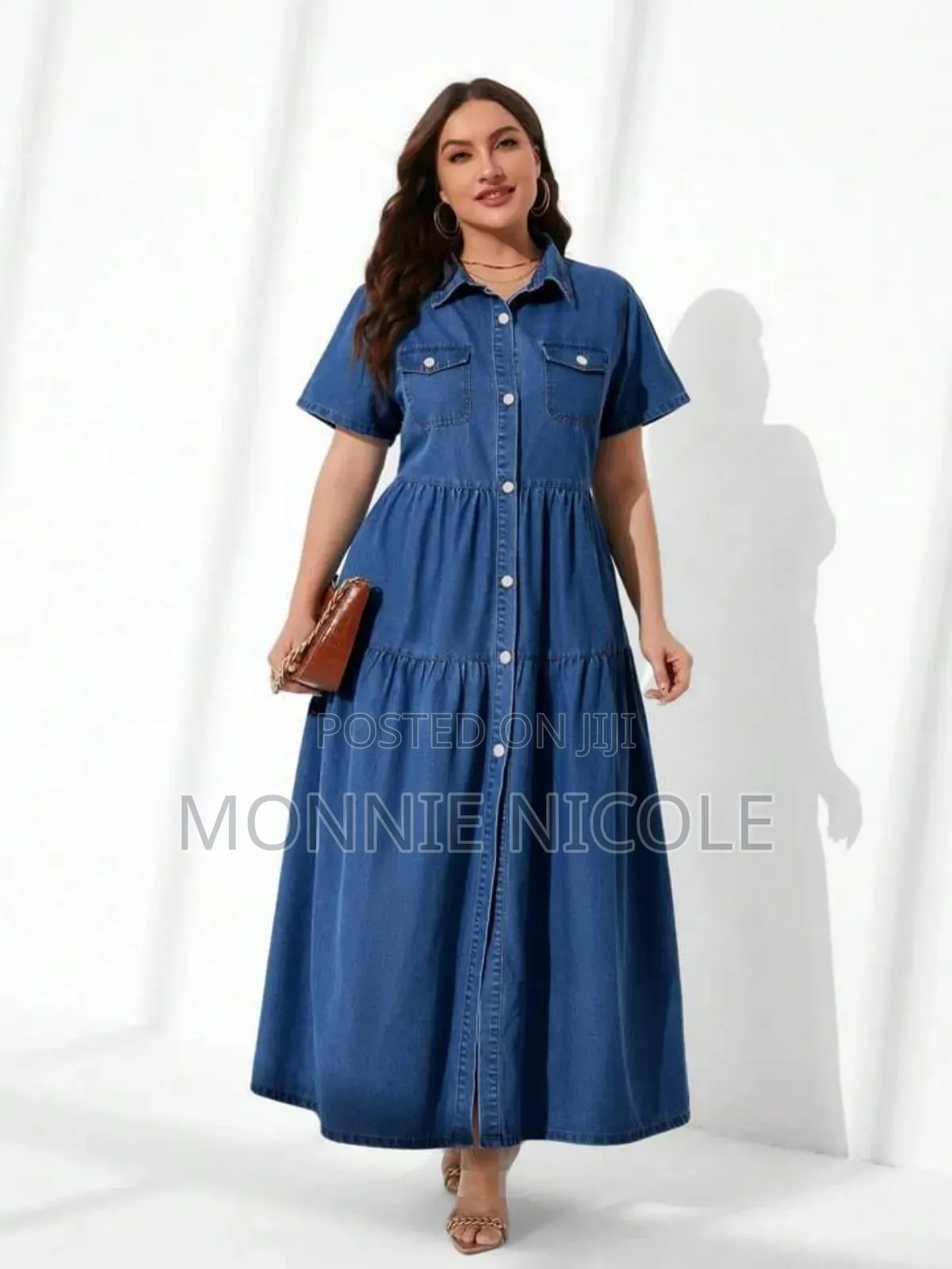 Turkey Long Denim Shirt Dress