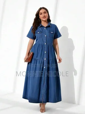 Turkey Long Denim Shirt Dress